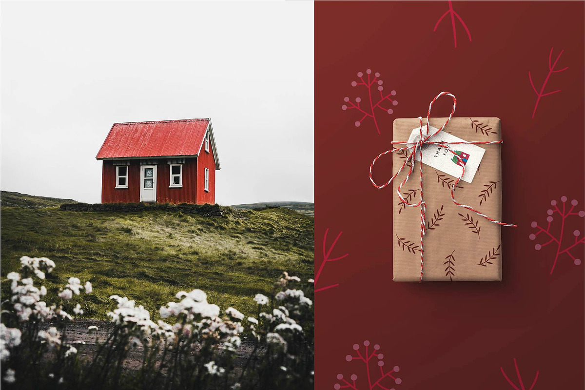 Scandinavian Houses and Flowers, a Decorative Illustration by vanloveart (Photo 3 of 9)