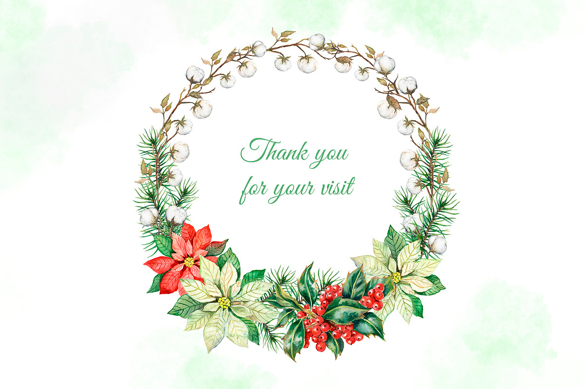 Watercolor Christmas decor clipart., a Decorative Illustration by SavinV (Photo 7 of 7)