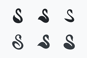Elegant Minimalistic Swan Logos, a Branding & Logo Template by Samilink Media
