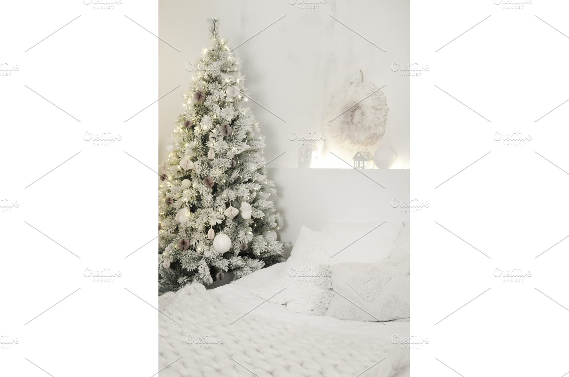 Christmas tree decorating cozy white, a Holiday Photo by Anna Efetova