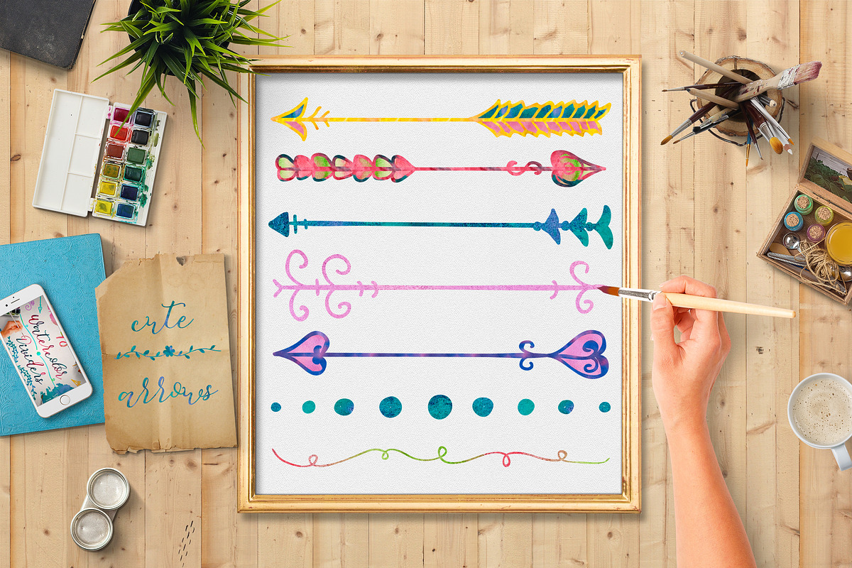 Watercolor Elements + Free Textures, an Object Graphic by Olya Creative (Photo 2 of 9)