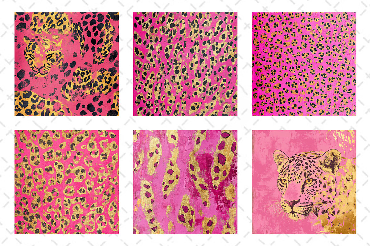 Pink and Gold Leopard Digital Paper, a Work Illustration by Dream Creation (Photo 2 of 5)