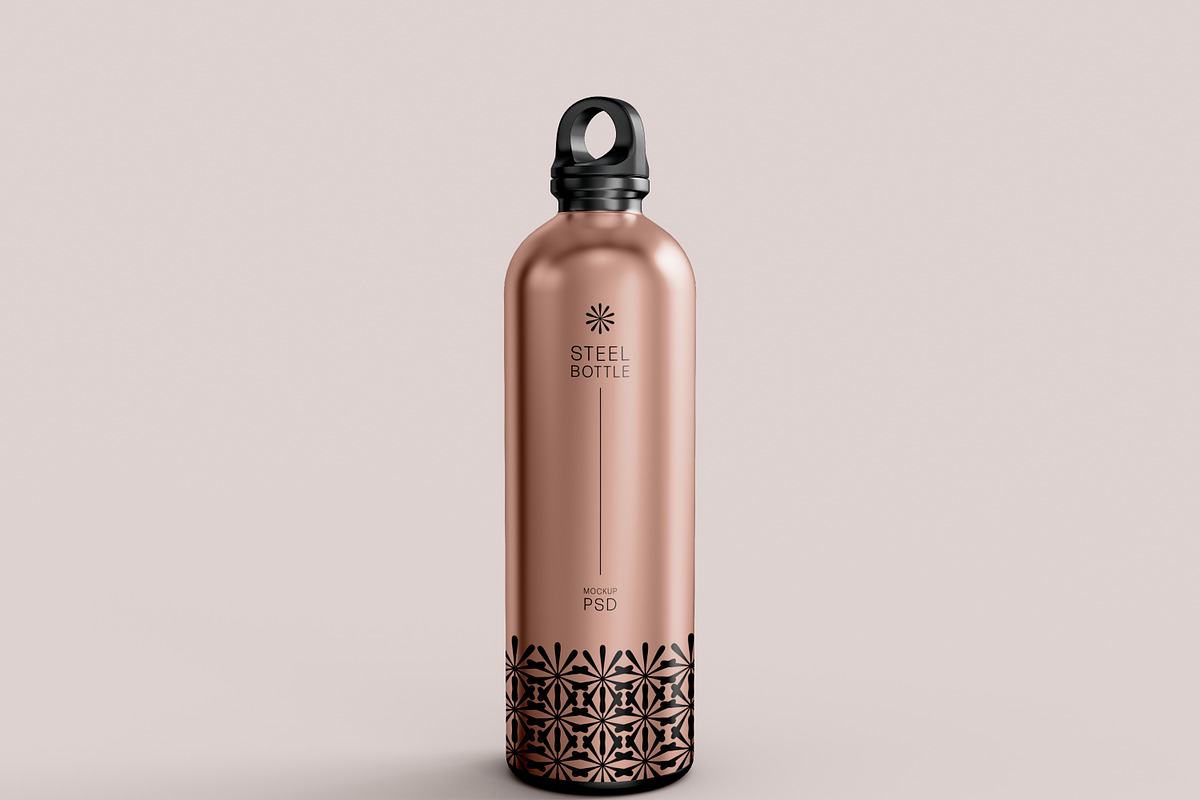 Stainless Steel Bottles Mockup, a Cups & Container Mockup by Mego-studio