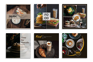 Food Instagram Posts Template