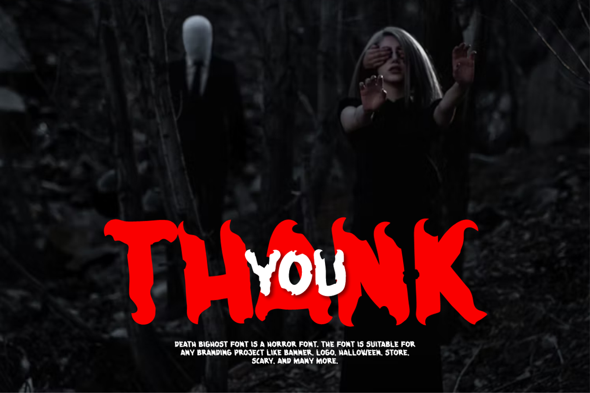 Death Bighost - Horror Font, a Blackletter Font by QR Design Studio (Photo 5 of 9)