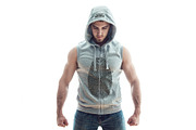 Sleeveless Hoodie Mock-Up, a Hoody Mockup by Freeman Studio (Thumbnail 15 of 17)
