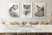 Forest Wolf. Watercolor Wall Art, an Animal Illustration by Lumitar (Thumbnail 1 of 8)