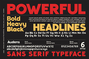 Audens - Sans Serif Font Family