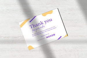 Simple Thank You Card Template Canva