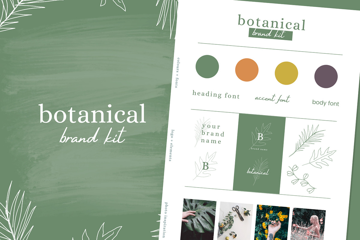 Botanical Brand Kit Logo Template, a Branding & Logo Template by CreativeWilderness (Photo 1 of 10)