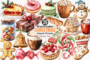Watercolor Christmas Sweet Treats, an Illustration by Canvas Craft (Thumbnail 1 of 7)