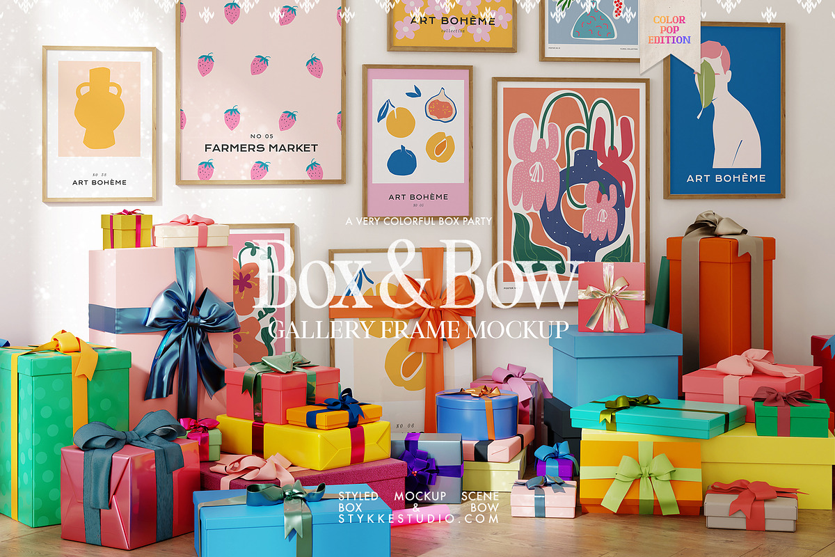 Colorful Frame Mockup Festive Party, a Household Mockup by Stykke Studio (Photo 1 of 7)
