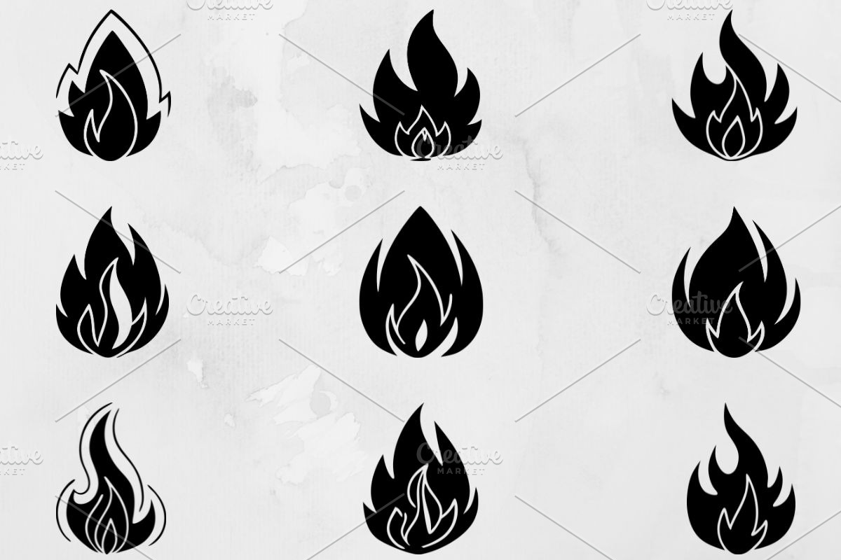 Flame Silhouette SVG, an Object Illustration by newminddesign (Photo 1 of 3)