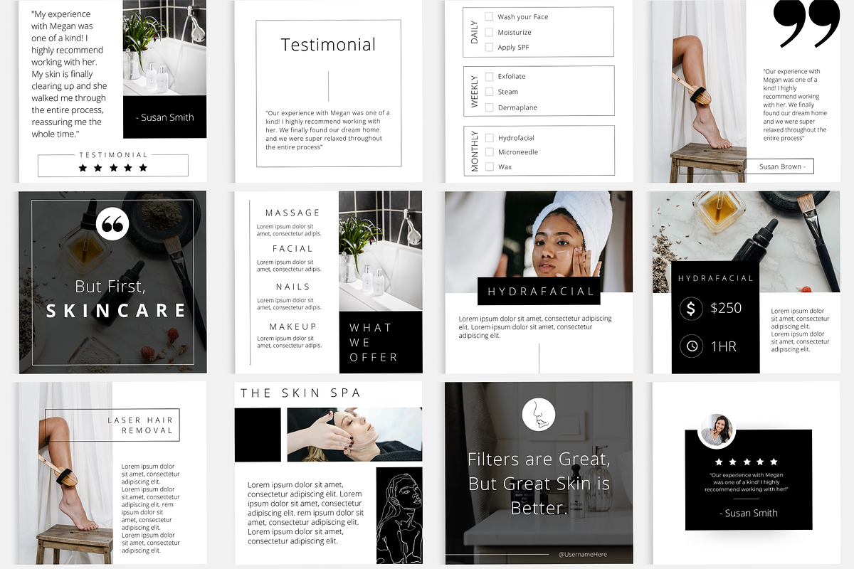 Beauty Themed Instagram Posts, a Social Media Template by Marketing Templates Co. (Photo 2 of 7)