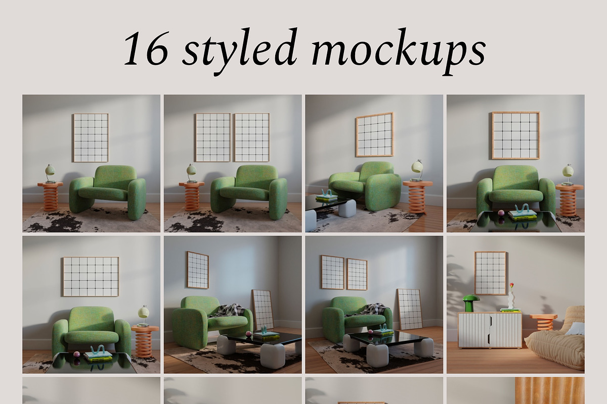 Interior Frame Mockup Bundle BRYNLEE, a Household Mockup by Bonumo (Photo 3 of 14)