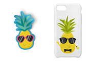 Pineapple Friends Clipart and SVG, a Food Illustration by Huckleberry Hearts (Thumbnail 2 of 3)