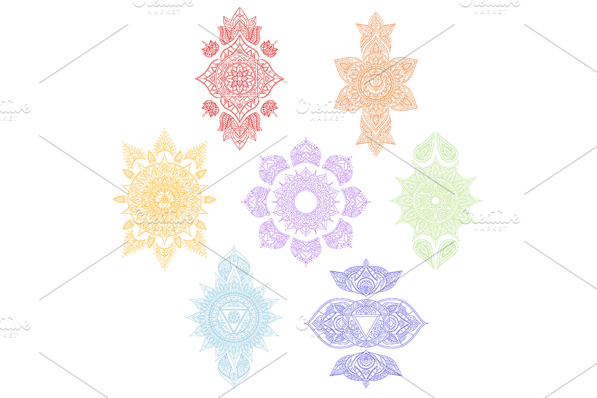 Chakra Set. Vector, an Object Graphic by Bigmouse_art