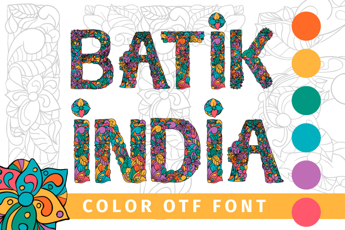 Batik India Color Font