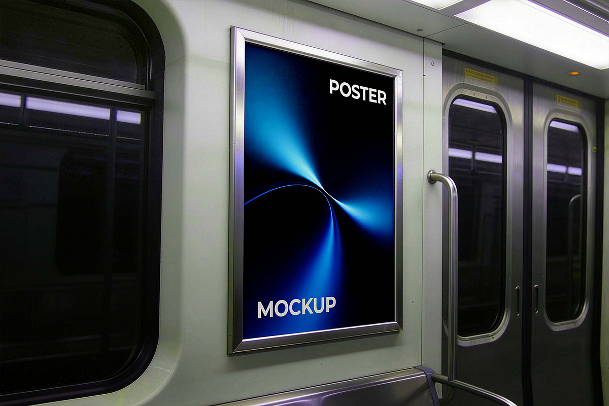Subway Poster Mockup, an Advertising Mockup by Pitchlook.Studio (Photo 3 of 4)