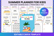 Summer Planner For Kids For Canva, a Stationery Template by Shumaya (Thumbnail 1 of 5)