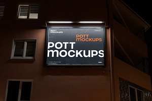 18/1 Billboard Mockup German Night