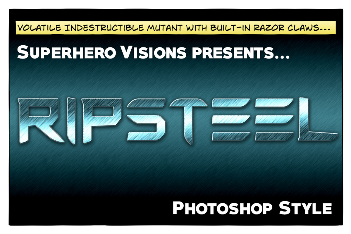 10 Photoshop Styles: Superheroes v1, a Layer Style Add-On by SuperheroVisions (Photo 8 of 15)
