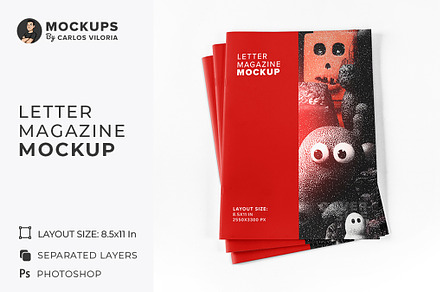 Letter Magazine Cover Mockup 02