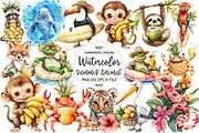 Tropical Summer Animal Clipart, an Illustration by OK Design (Thumbnail 1 of 5)