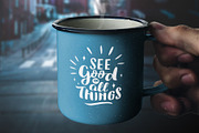 Hand holding Enamel Mug - Mockup, a Cups & Container Mockup by Europe.graphics (Thumbnail 2 of 5)
