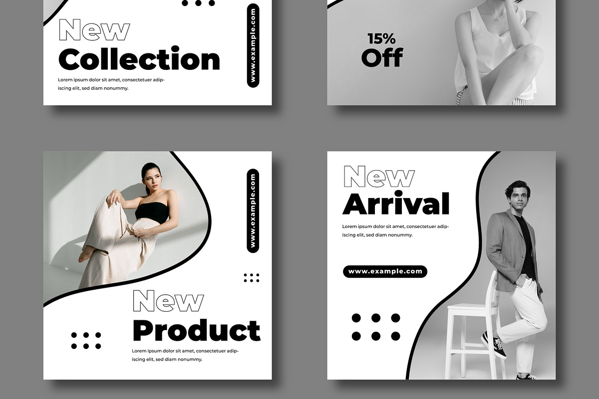 Fashion Social Media Post Banners, a Social Media Template by MightyDesign (Photo 4 of 7)