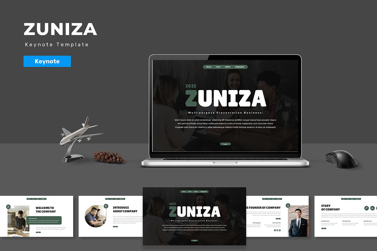 Zuniza - Keynote Template, a Presentation Template by Eighteen Studio (Photo 1 of 4)