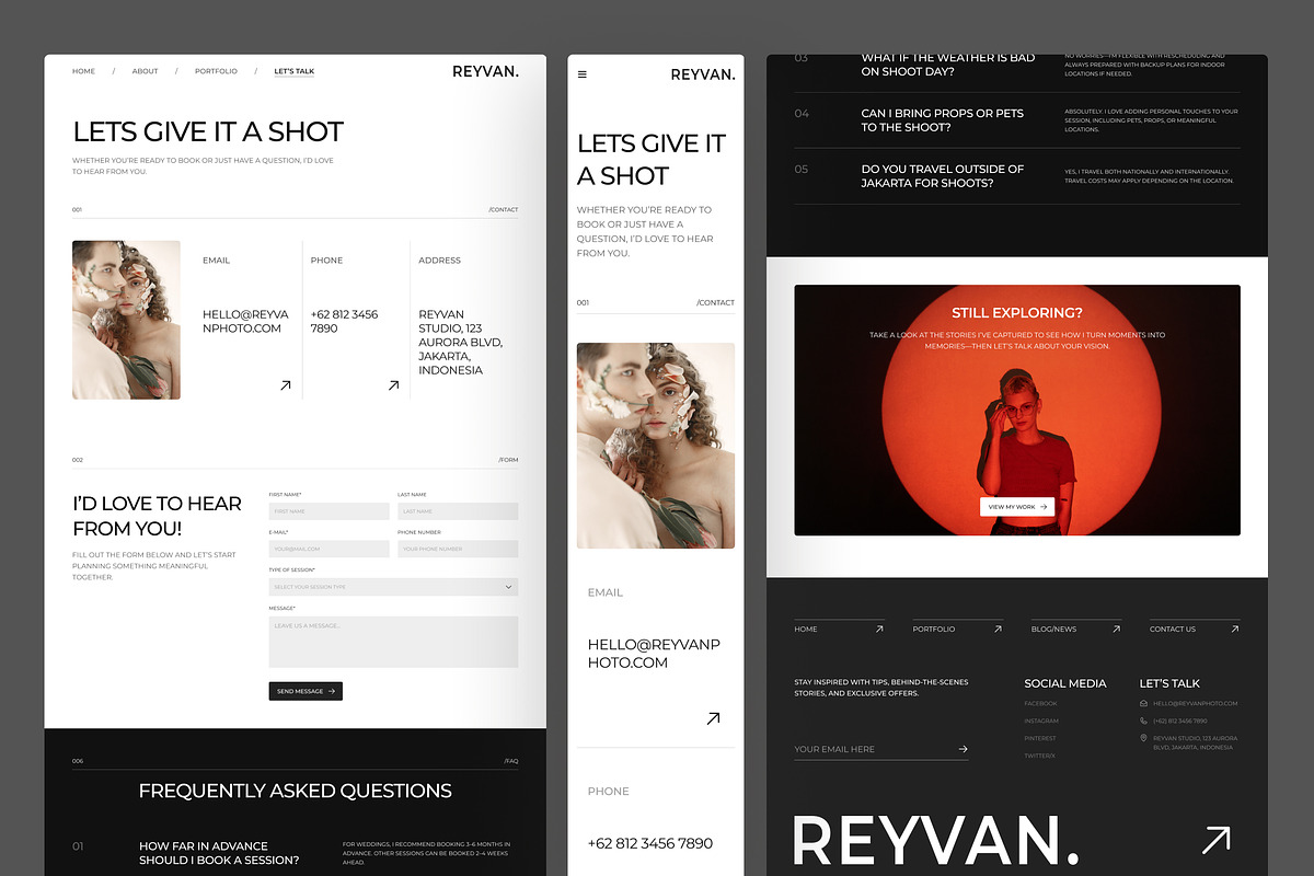 Photography Website UI Figma, an UI Kit Template by peterdraw (Photo 6 of 7)