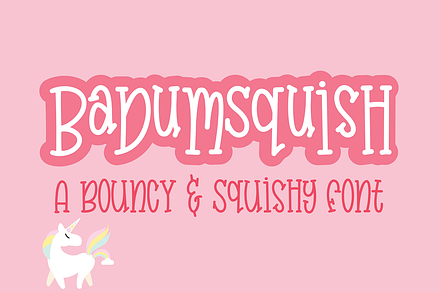 Badumsquish - a bouncy squishy font