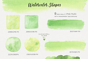Green Dreams. Design kit watercolor, a Texture Illustration by NataliVA (Thumbnail 7 of 8)