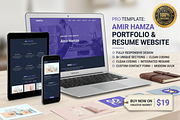 Dark Portfolio CV HTML Template, a Bootstrap Template by Themeplaza (Thumbnail 1 of 6)