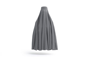 White Women's Muslim Burqa 3D Model