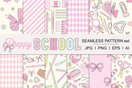 Preppy Back to School pattern set