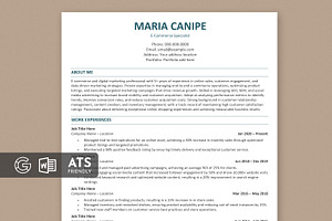 ATS Resume / CV, a Resume Template by Anjum Ilyas
