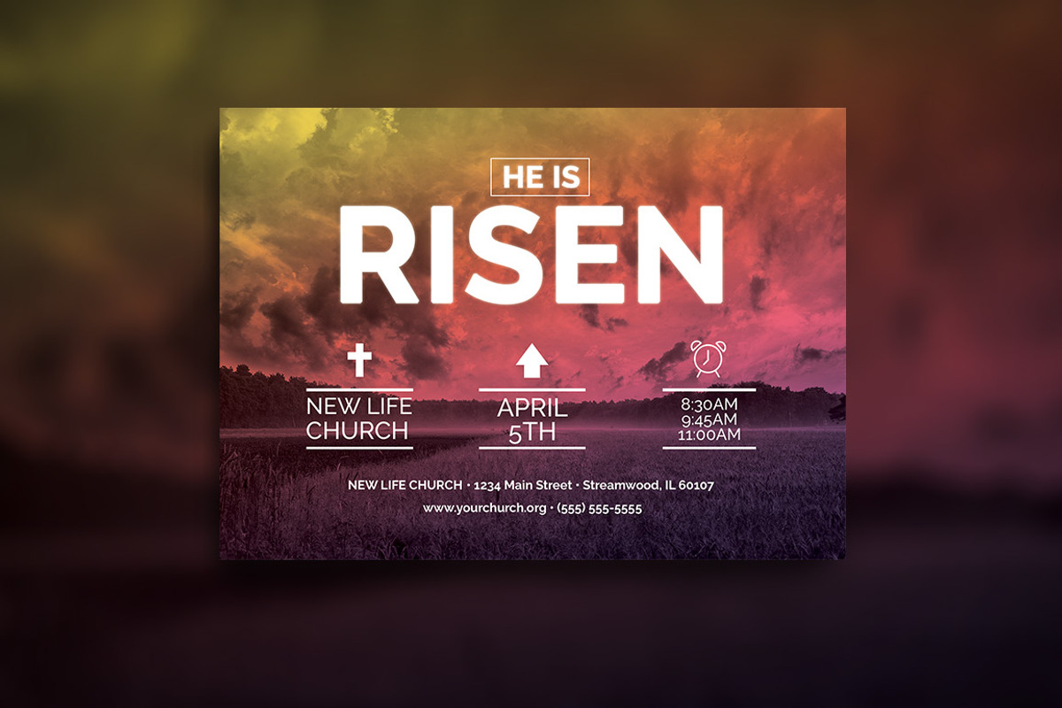 Easter Sunday Church Template Set, a Flyer Template by Nathan Knight Design (Photo 3 of 5)