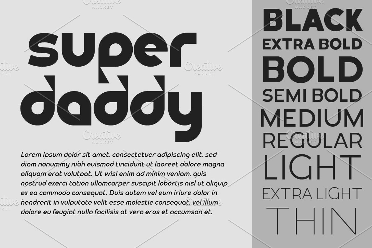 Bodda Creative Sans Font Family, a Sans Serif Font by Artiveko (Photo 2 of 10)