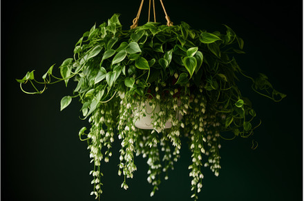 Living Hanging wall plant. Generate, a Nature Photo by Ylivdesign