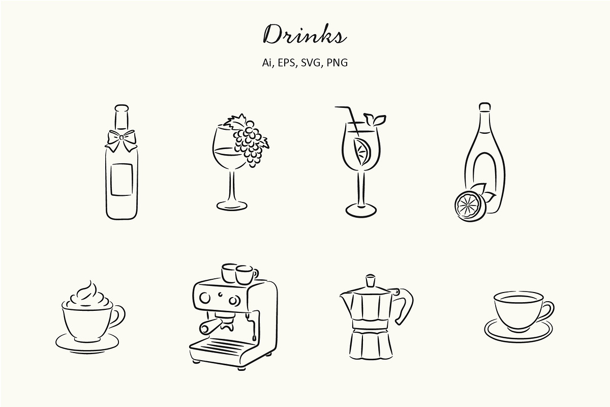 La Dolce Vita Hand-Draw Collection, an Object Illustration by NatalieArtShop (Photo 7 of 14)