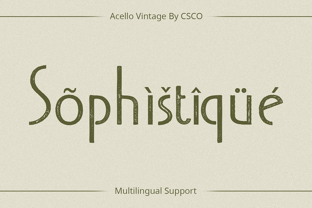 Acello Vintage, a Sans Serif Font by Craft Supply Co. (Photo 8 of 8)