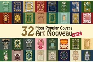 32 Most Popular Covers: Art nouveau, a Decorative Illustration by Stanislav Kharchevskyi