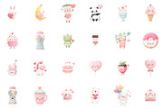 Kawaii Valentine's CLIPART, an Illustration by Sublimation Artist (Thumbnail 2 of 6)
