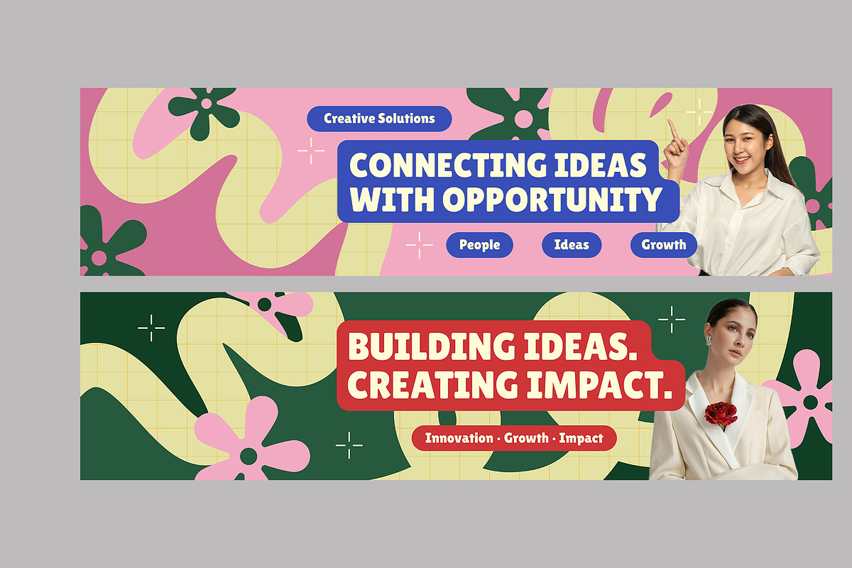 Creative Geometric Linkedin Banner, a Social Media Template by Neermana (Photo 2 of 4)