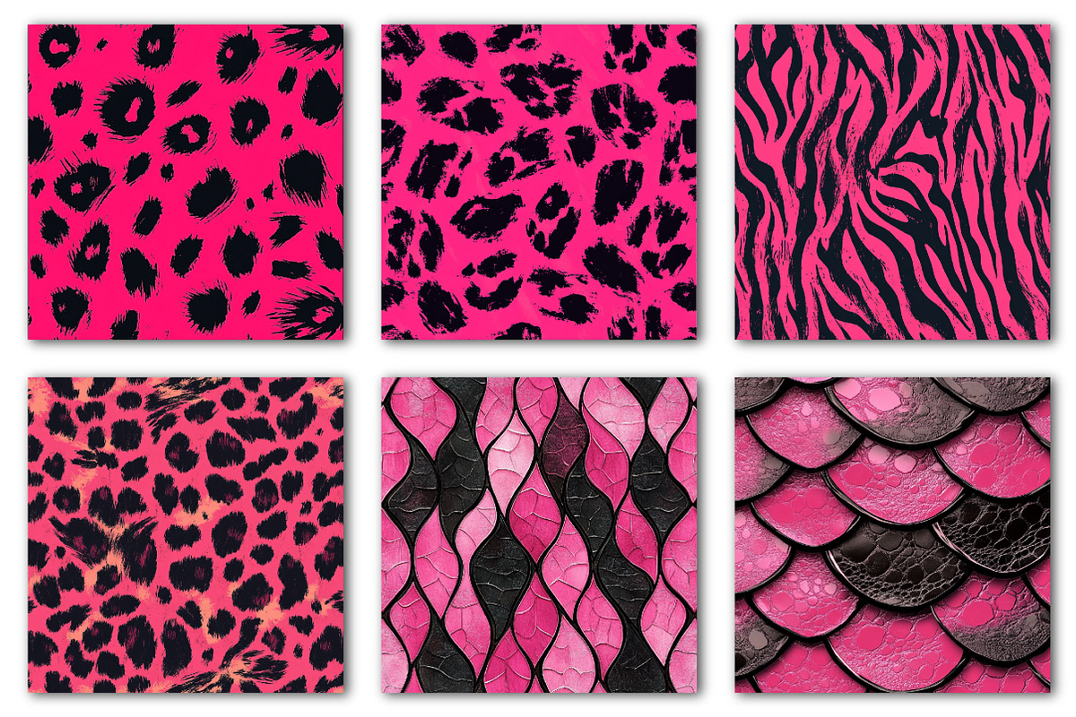 Hot Pink Animal Print Patterns, a Texture Illustration by Dream Creation (Photo 3 of 7)