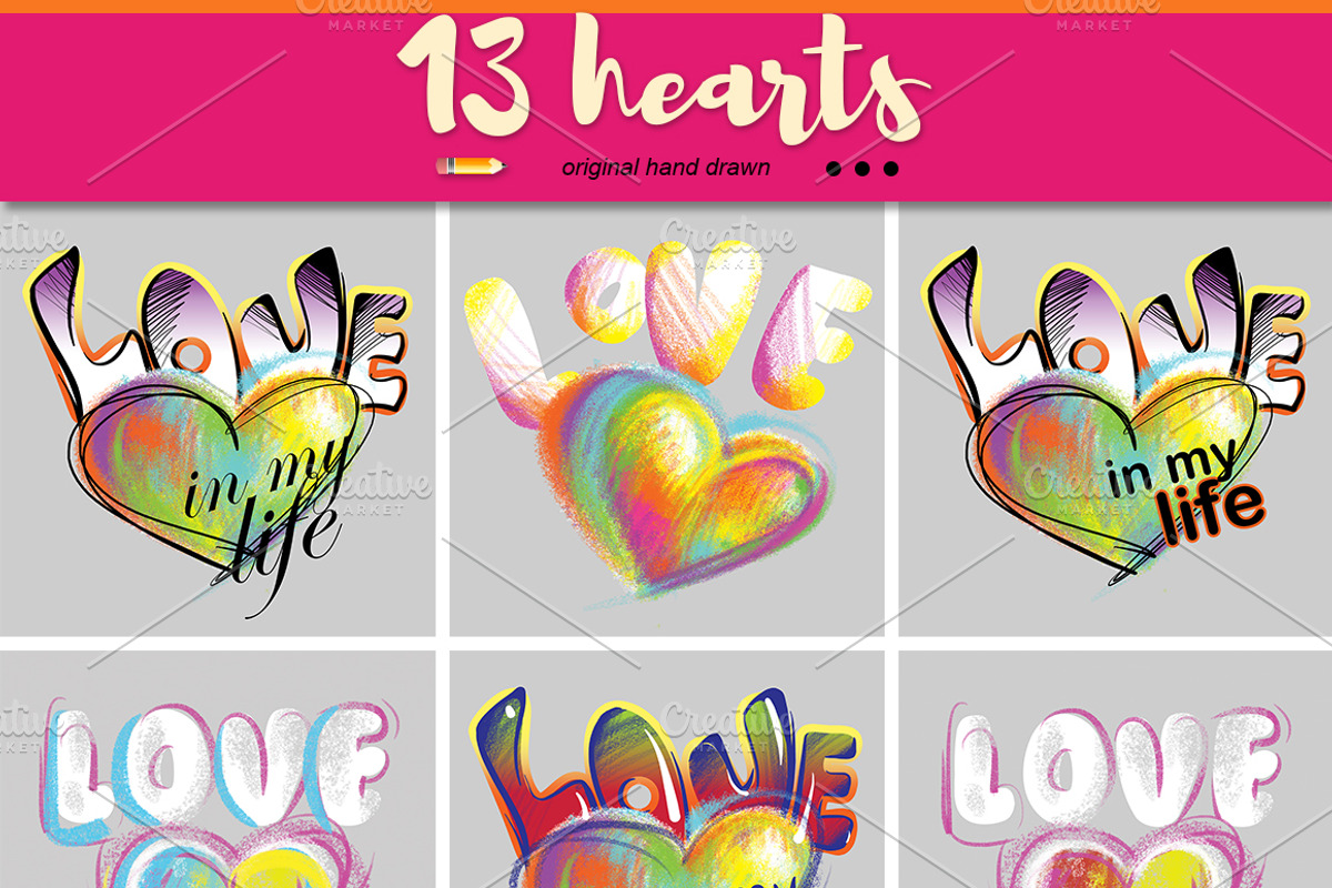 Hearts, Valentine's day, a Decorative Illustration by Allween (Photo 4 of 7)