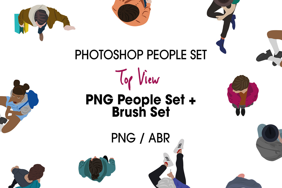 Photoshop Brushes TOP VIEW PEOPLE, a Brush Add-On by archibicc (Photo 1 of 3)