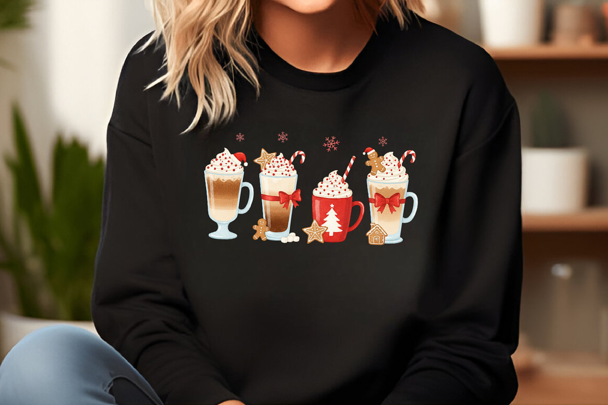 Christmas Bow Gingerbread Coffee Png, an Illustration by Craft Nest (Photo 3 of 6)